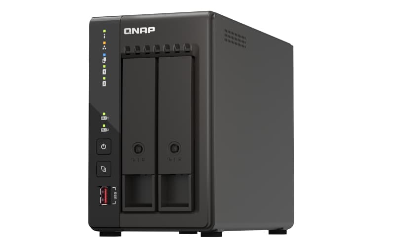 Intel Celeron J6412 NAS Tower - 2x 3.5 Inch Bays - 8GB Ram - 4GB Flash - Black