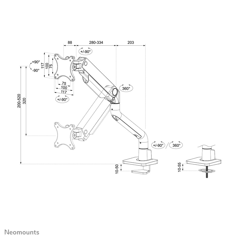 Neomounts DS70S-950BL1 Monitor Arm — photo 20 of 20