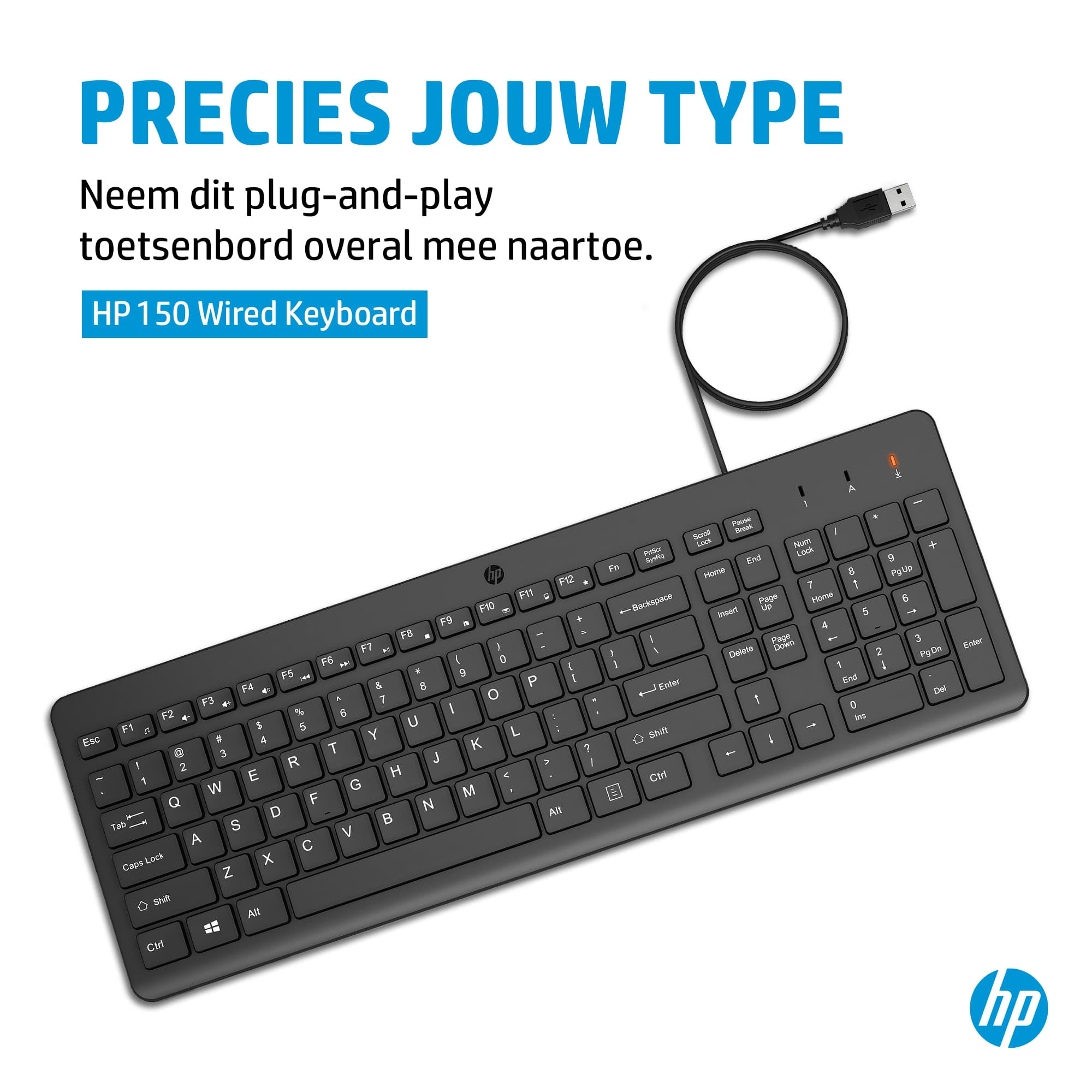 150 Wired Keyboard (664R5AA) - QWERTY — foto 5 van 6