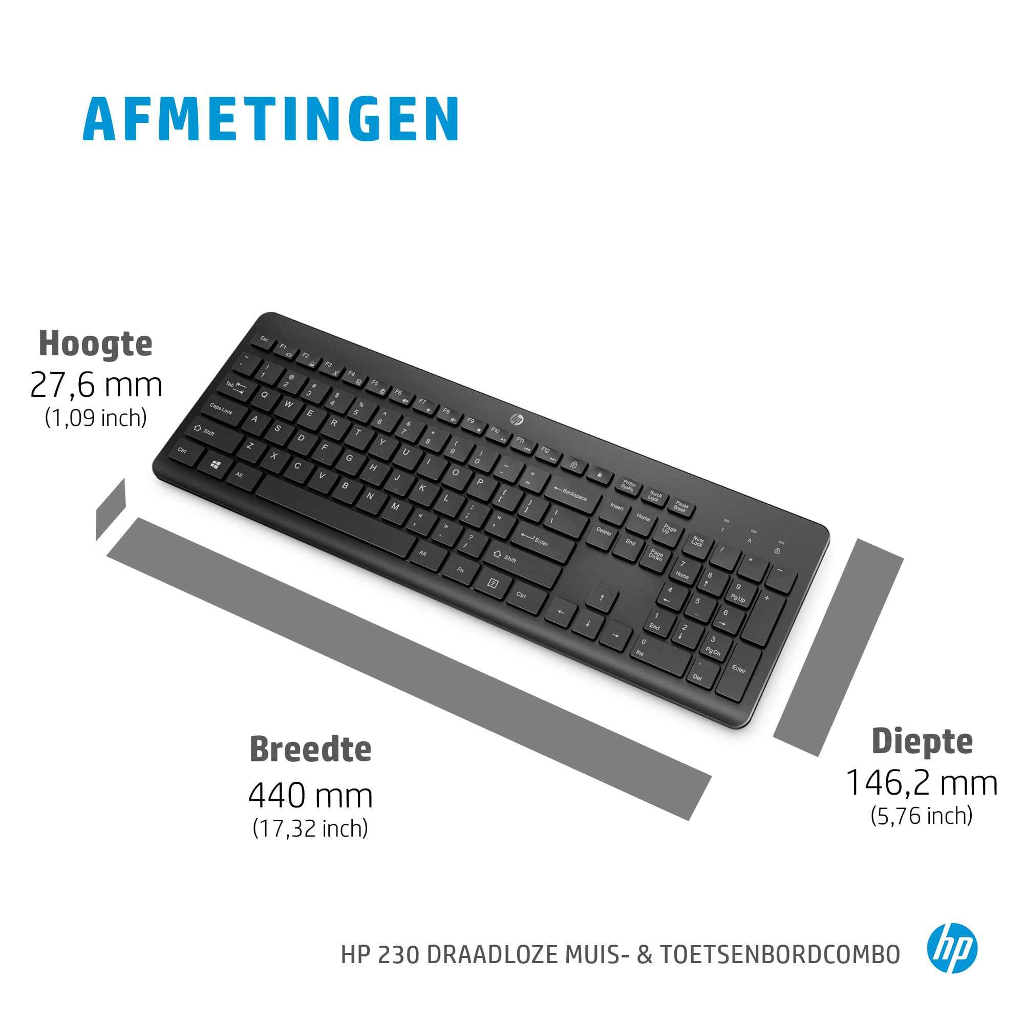 HP 230 Wireless Mouse and Keyboard Combo (18H24AA) - QWERTY — photo 8 of 10