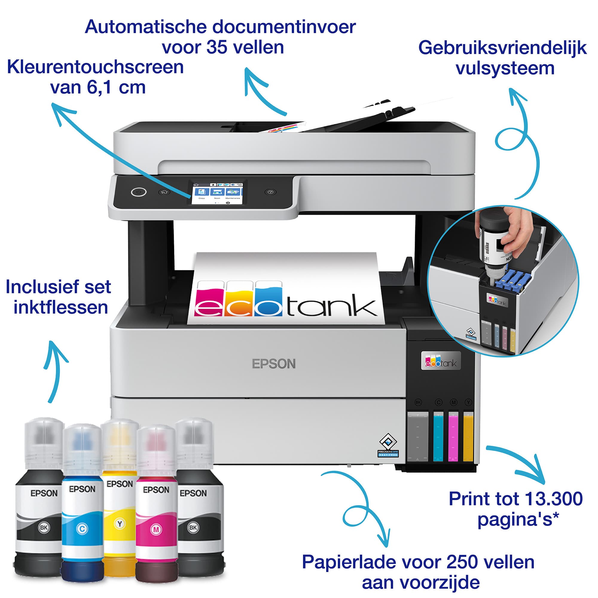 Epson EcoTank ET-5150 Inkjet A4 4800 x 1200 DPI 23 ppm Wi-Fi — photo 13 of 20