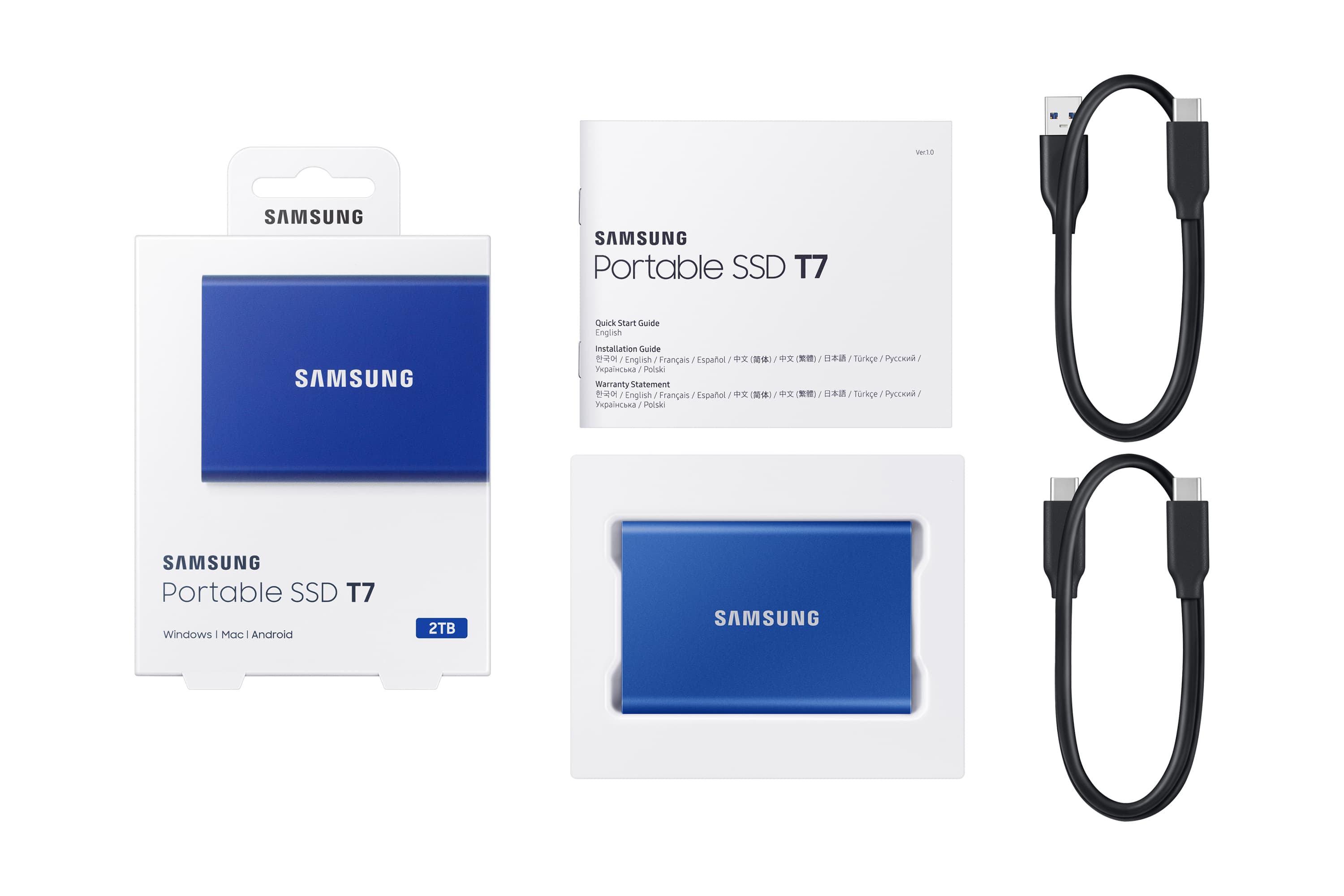 Samsung Portable SSD T7 USB 3.2 Gen 2 2TB - Bleu — photo 12 sur 12
