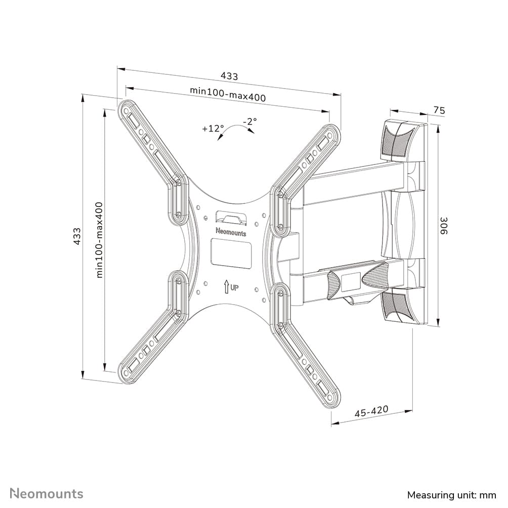 Full Motion Wall Mount for 32-55 inch Screens - Black — photo 17 of 17