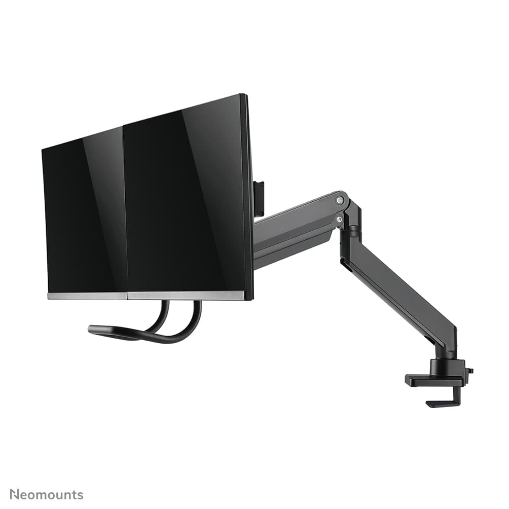 Dual Crossbar Monitor Arm - 10-32inch - 1-8 kg/screen - Gas Spring - 180 Degrees - Stop Mechanism - Topfix - Black — photo 11 of 18