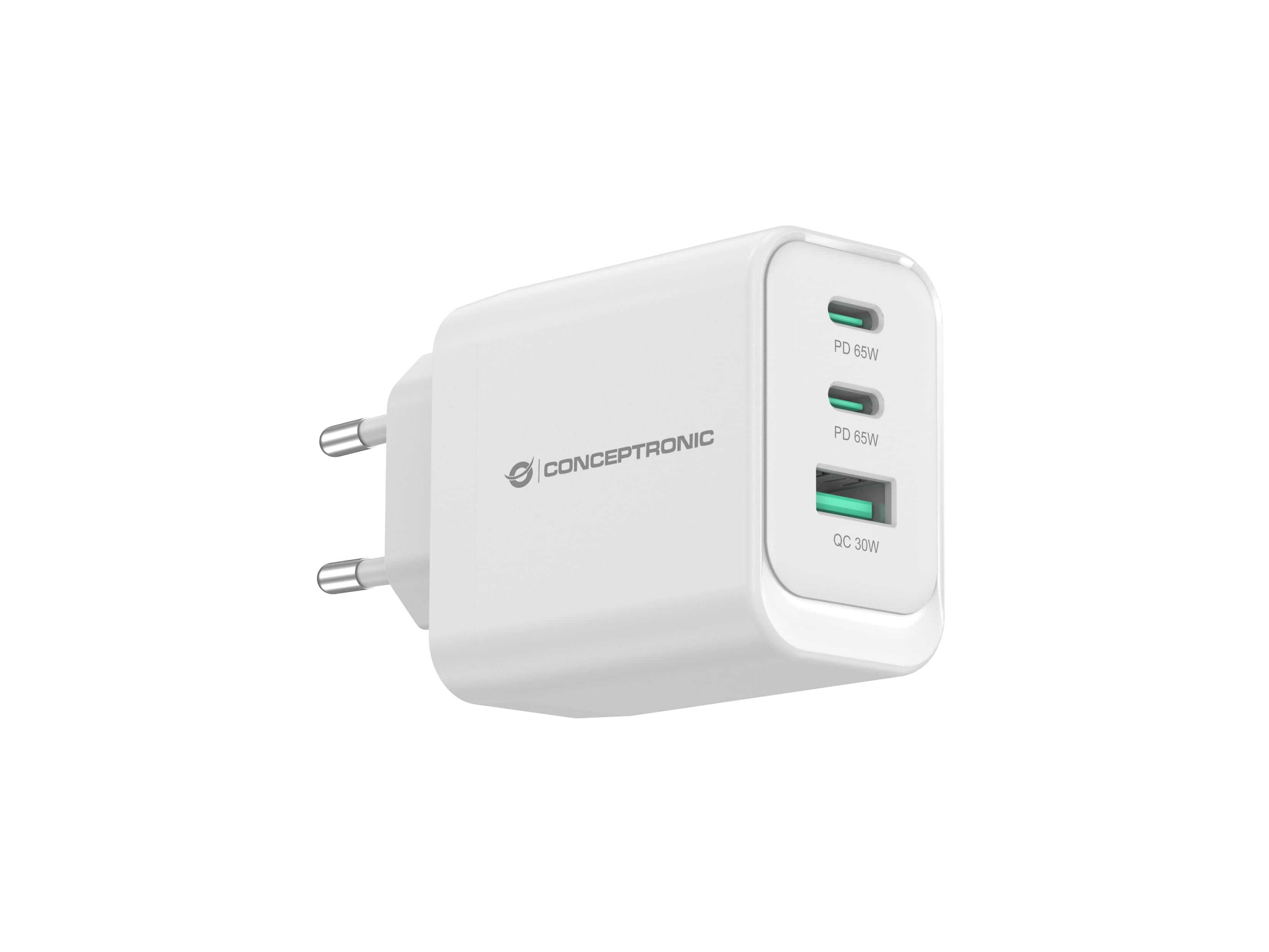 3-Port 65W GaN USB PD Charger - USB-C x 2 - USB-A x 1 - QC 3.0 - PPS - PD 3.0 — photo 2 of 5