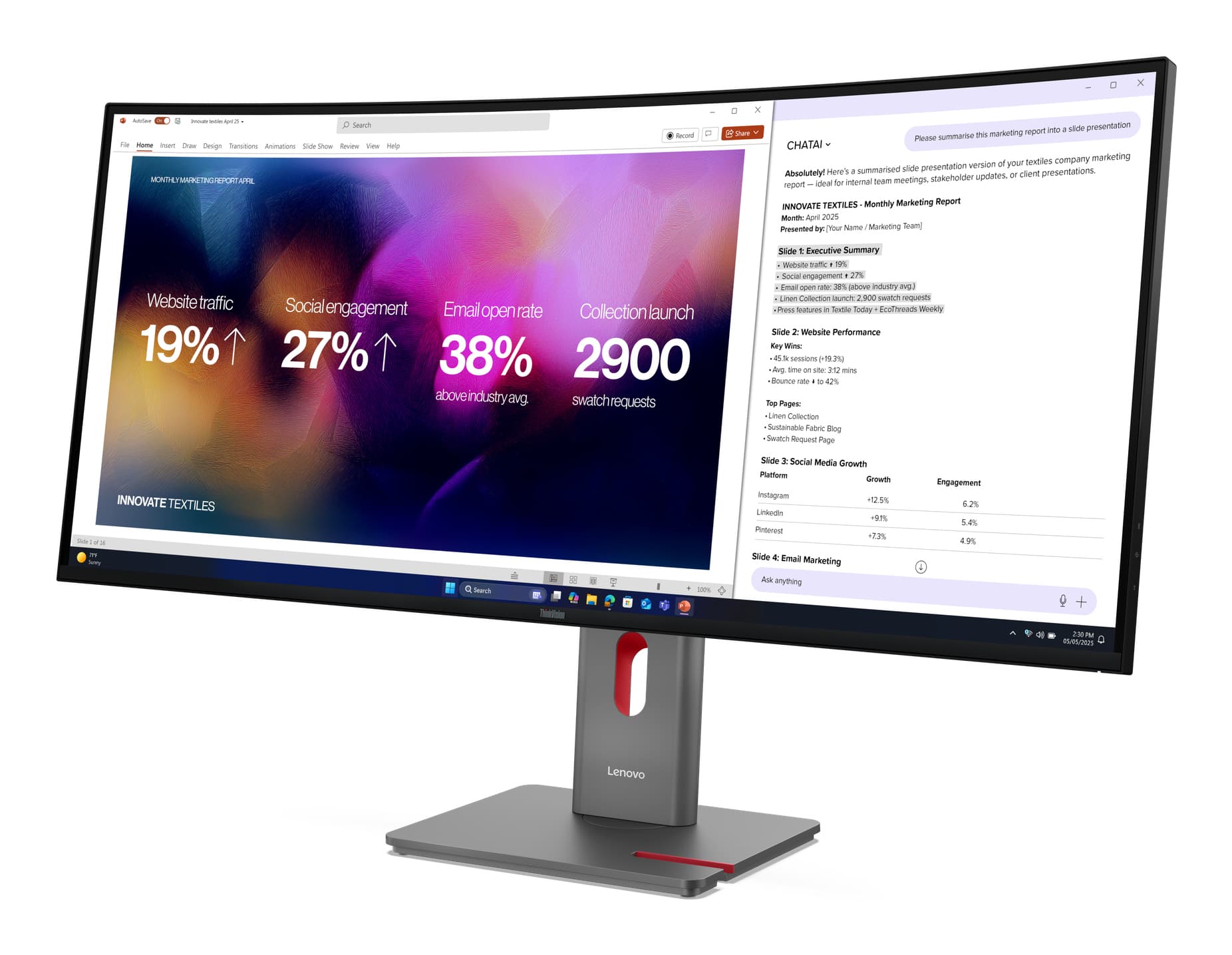 ThinkVision P40WD-40 - 40 inch Curved UltraWide IPS LED Monitor - 5120x2160 — photo 4 of 13