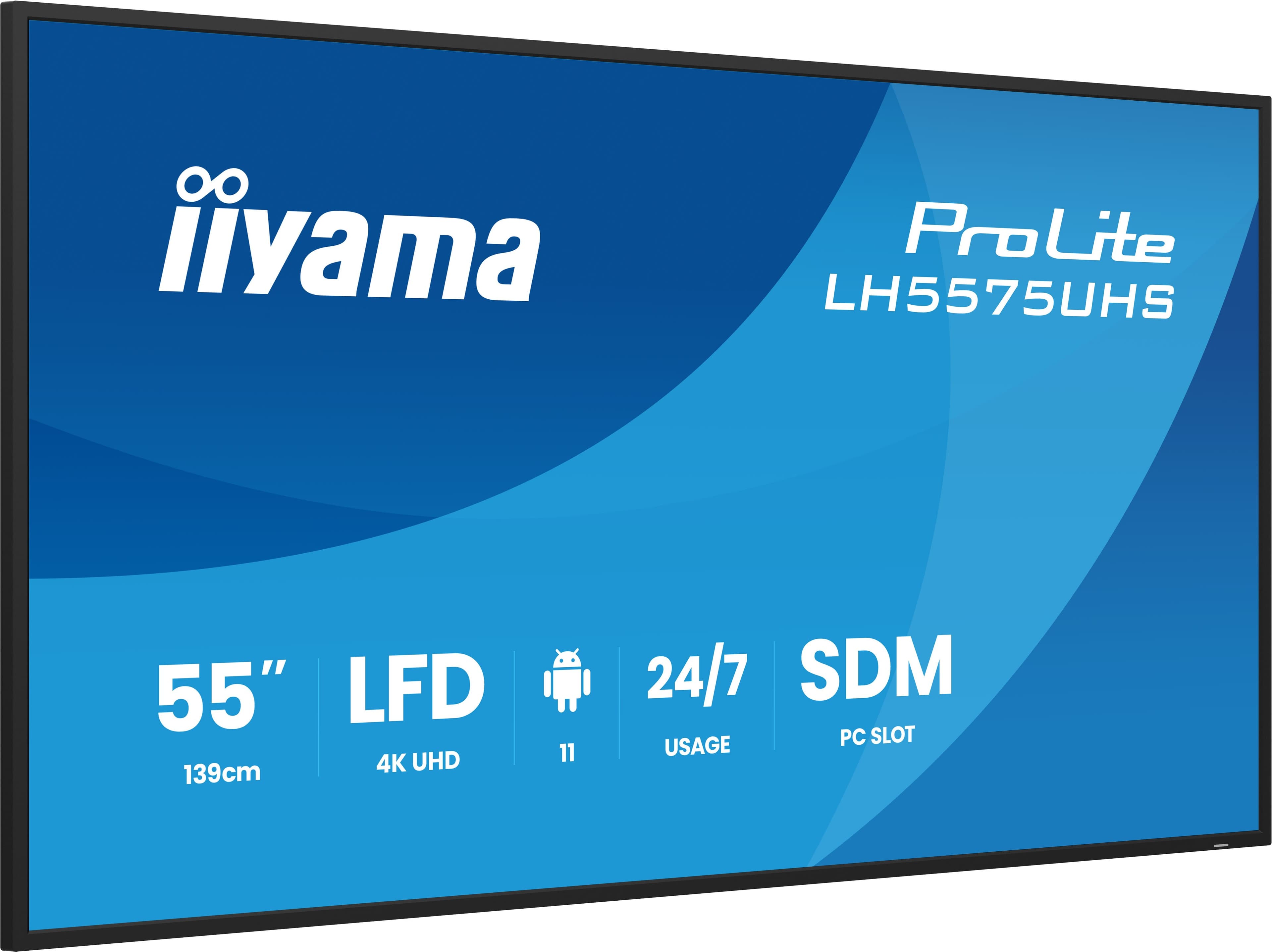IIYAMA ProLite 55" 4K Ultra HD Affichage Numérique Professionnel — photo 3 sur 11