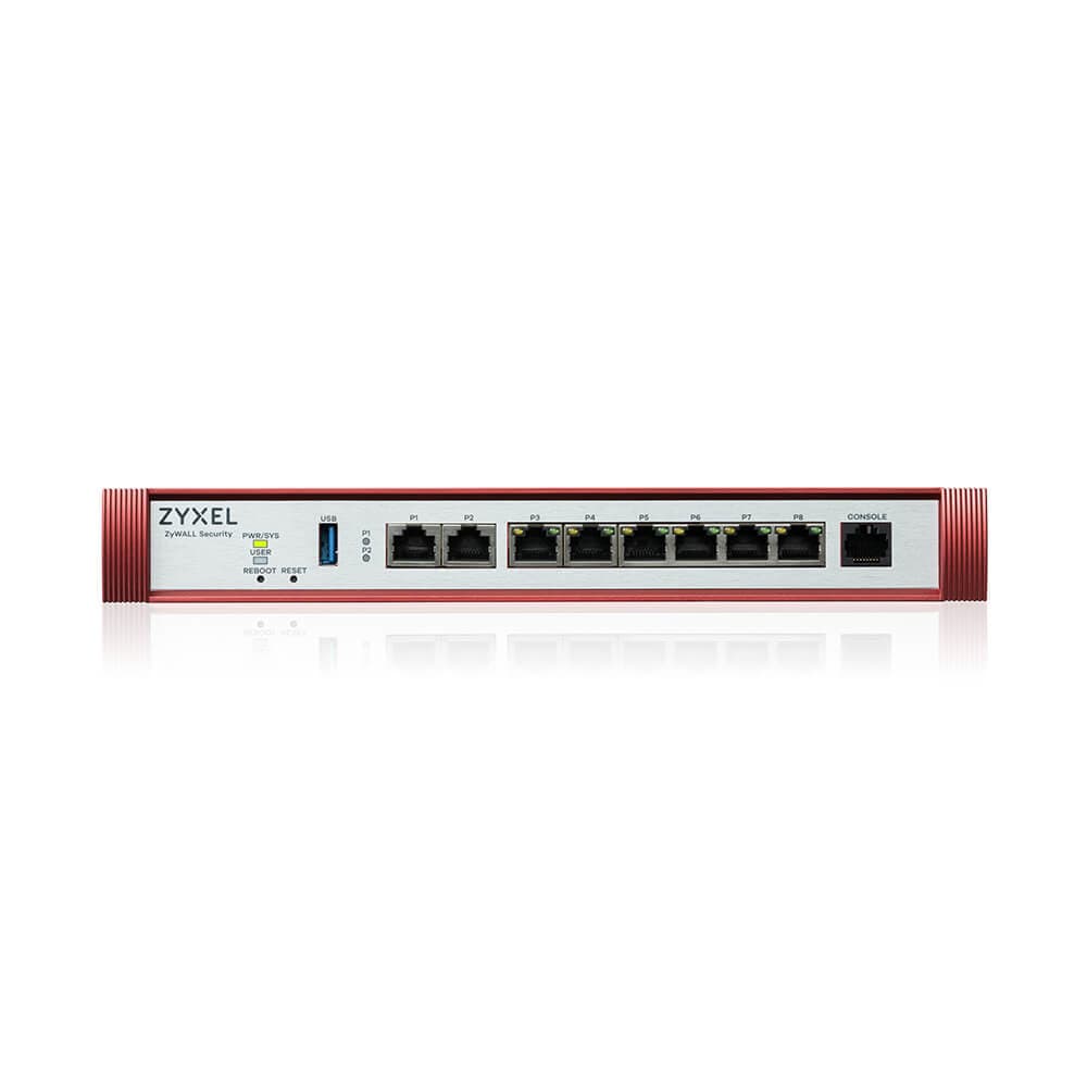 USG FLEX 200 H - User-definable ports with 2 2.5G & 6 1G - USB with 1 YR Entry Defense Pack