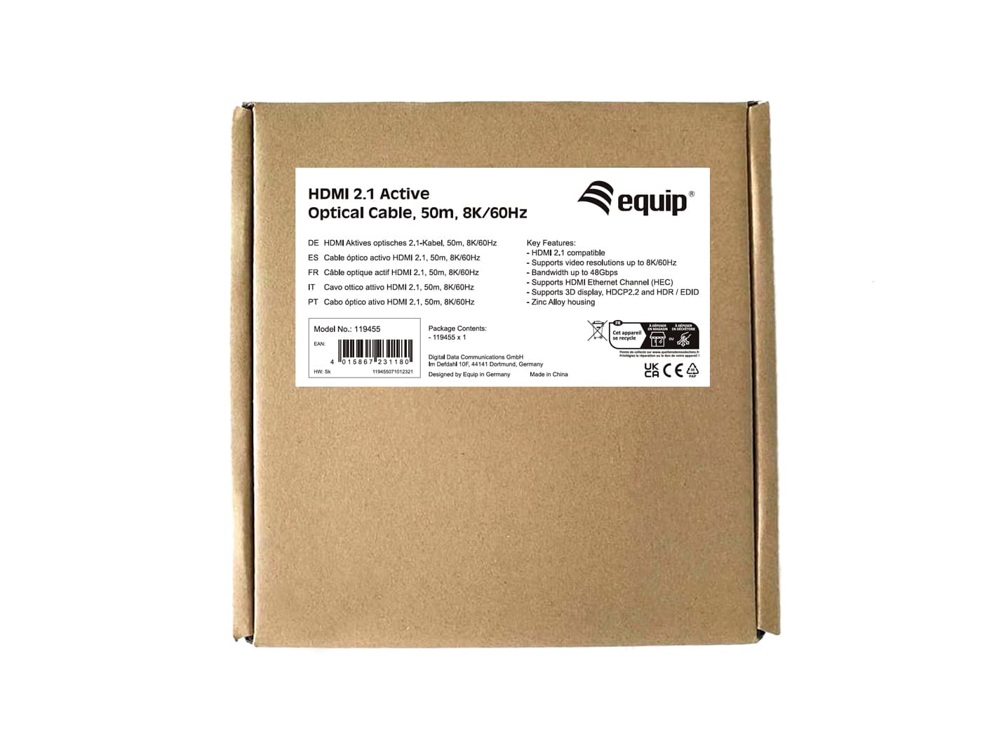 Câble optique HDMI 2.1 actif - 50m - 8K/60Hz — photo 5 sur 5