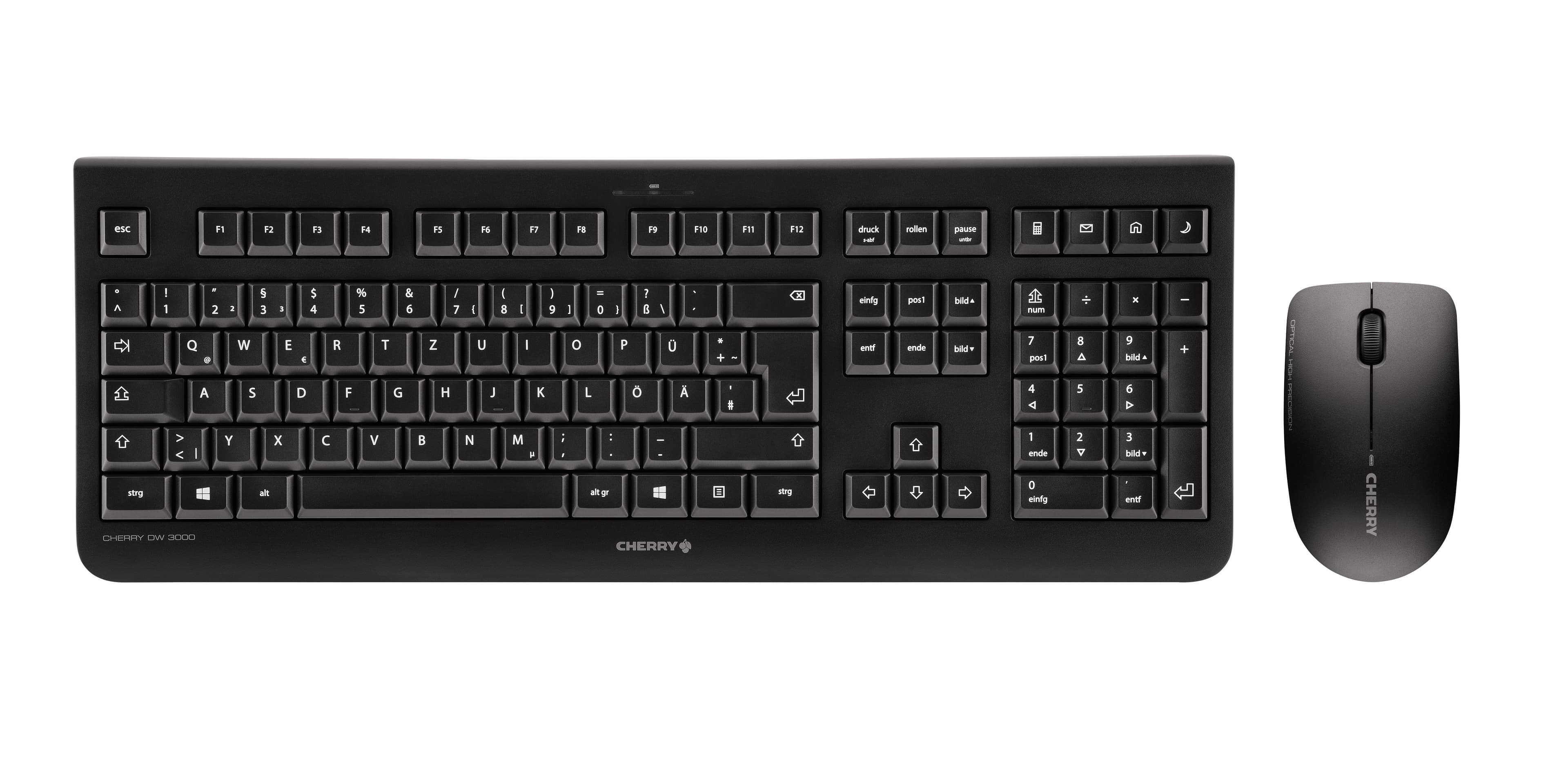 CHERRY DW 3000 Desktop Set - Wireless - AZERTY - Black