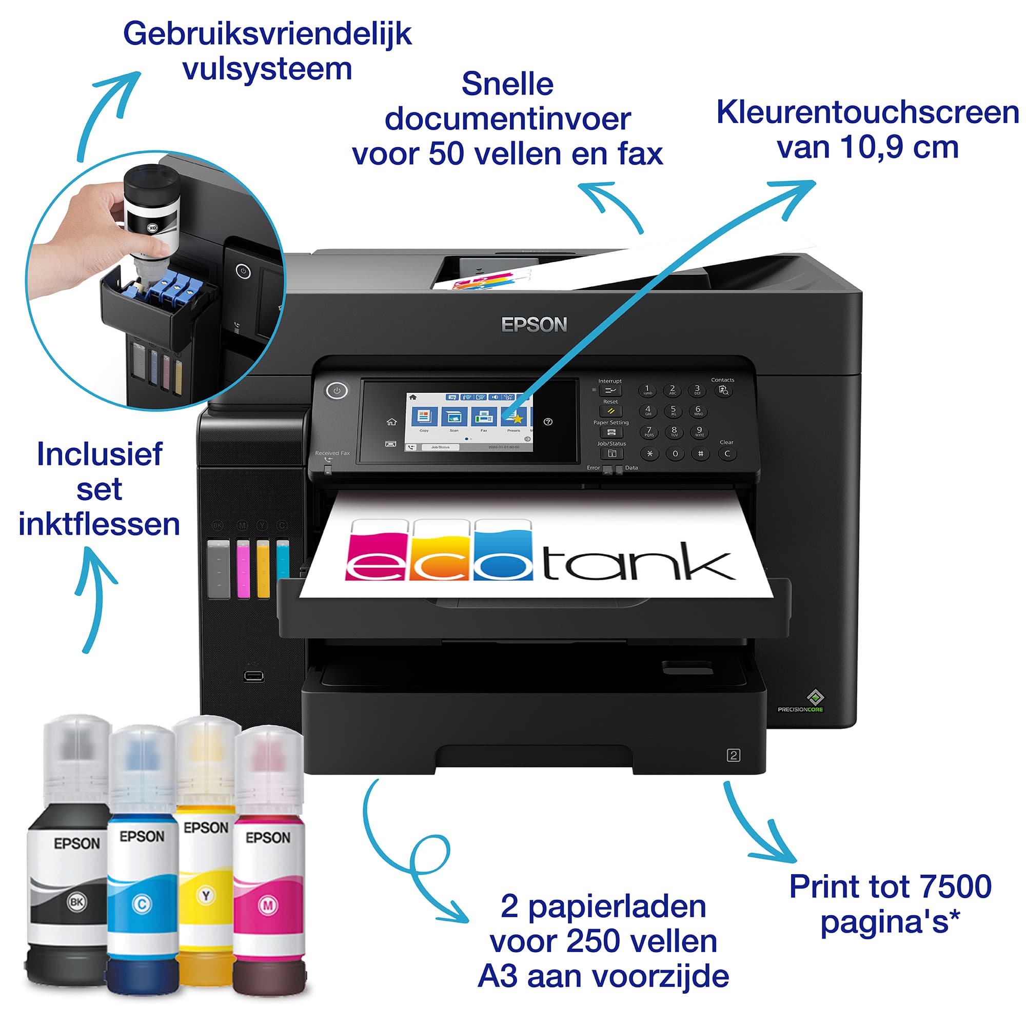 EcoTank ET-16655 - Multifunctional Printer - A3 - 4800 x 1200 - 32 ppm - Wi-Fi - Black — photo 2 of 11