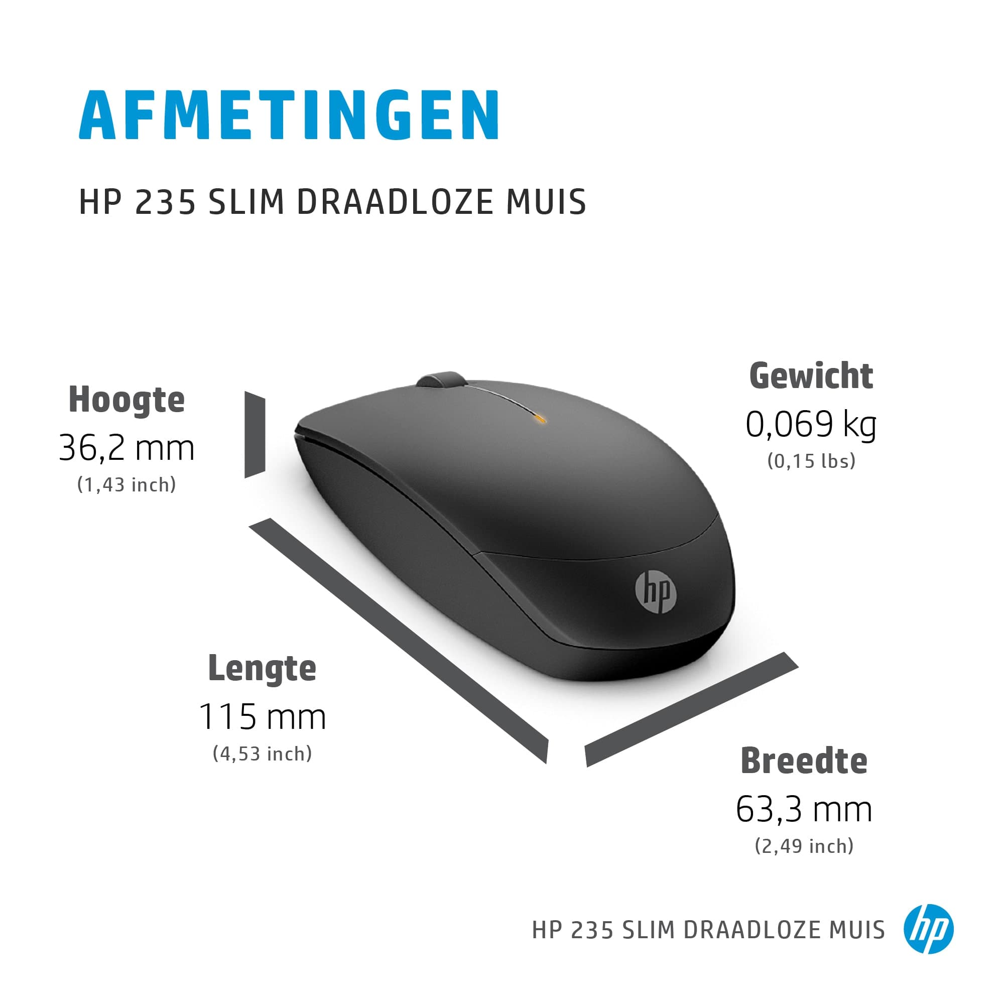 Souris sans fil HP 235 Slim (4E407UT) — photo 4 sur 8