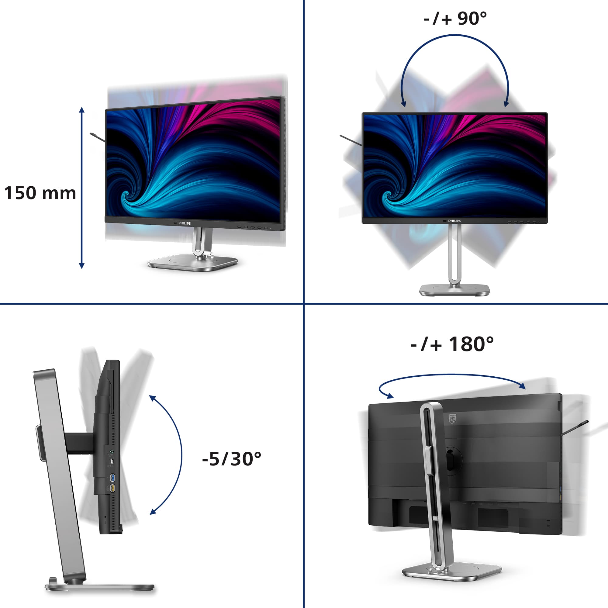 4000 Series - 24 inch - Full HD LCD - 1920x1080 - Pivot - HAS — foto 4 van 12