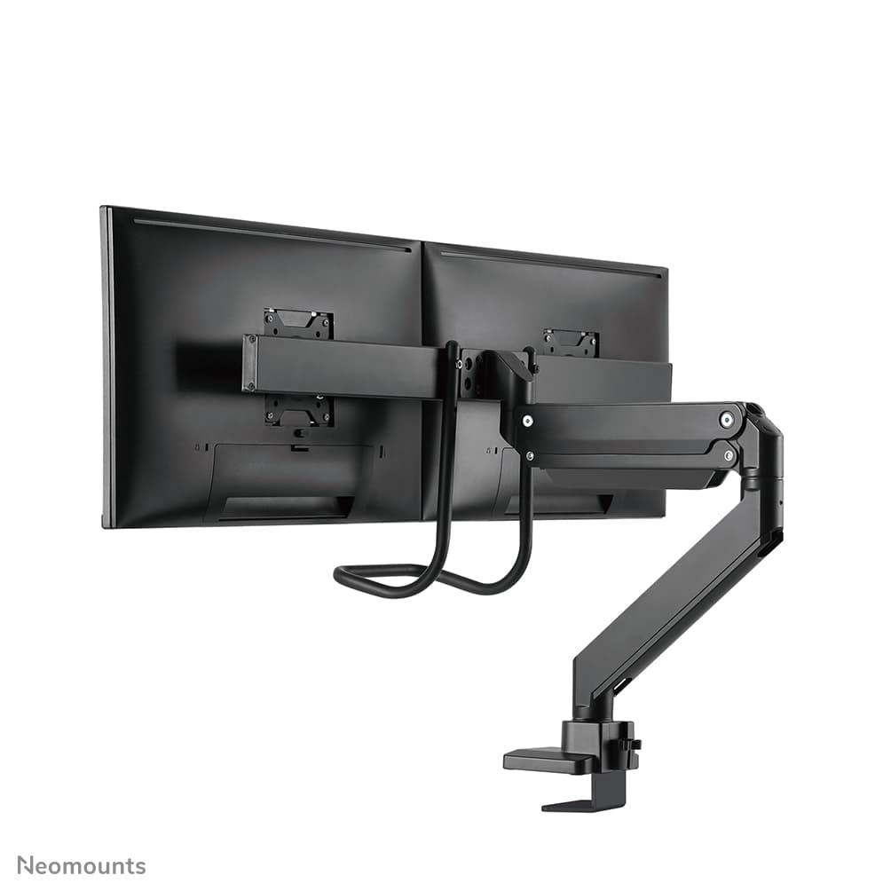 Dual Crossbar Monitor Arm - 10-32inch - 1-8 kg/screen - Gas Spring - 180 Degrees - Stop Mechanism - Topfix - Black — photo 7 of 18