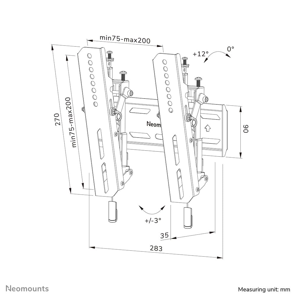 NEOMOUNTS WL35S-850BL12 Tiltable Wall Mount for 24-65 Inch Screens — photo 20 of 20