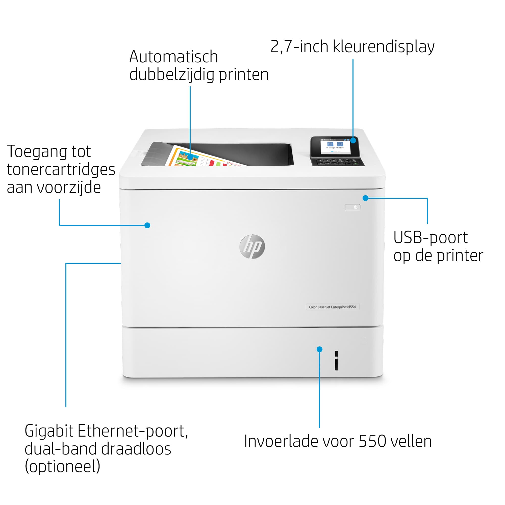 HP Color LaserJet Enterprise M554dn Printer — photo 10 of 16