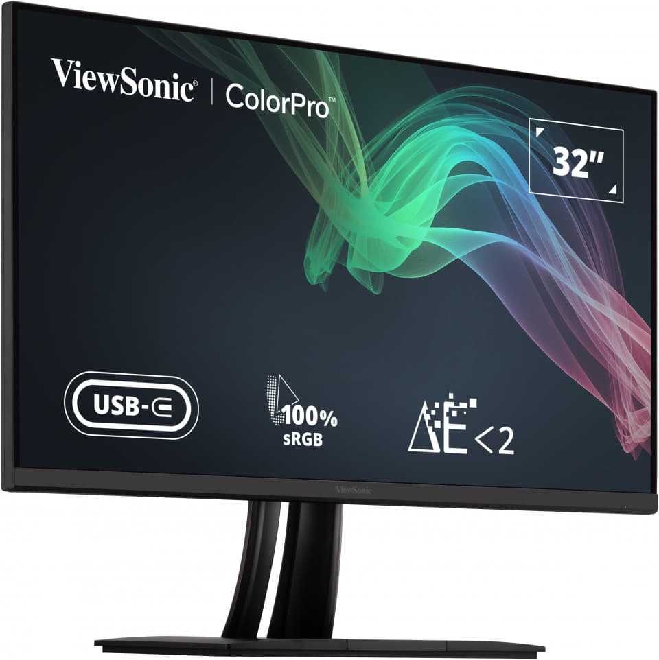 VIEWSONIC 32-inch 4K LED Monitor with 350 Nits, 5ms Response Time, 100% Pantone sRGB, USB-C 60W, and 2x2W Speakers — photo 2 of 14