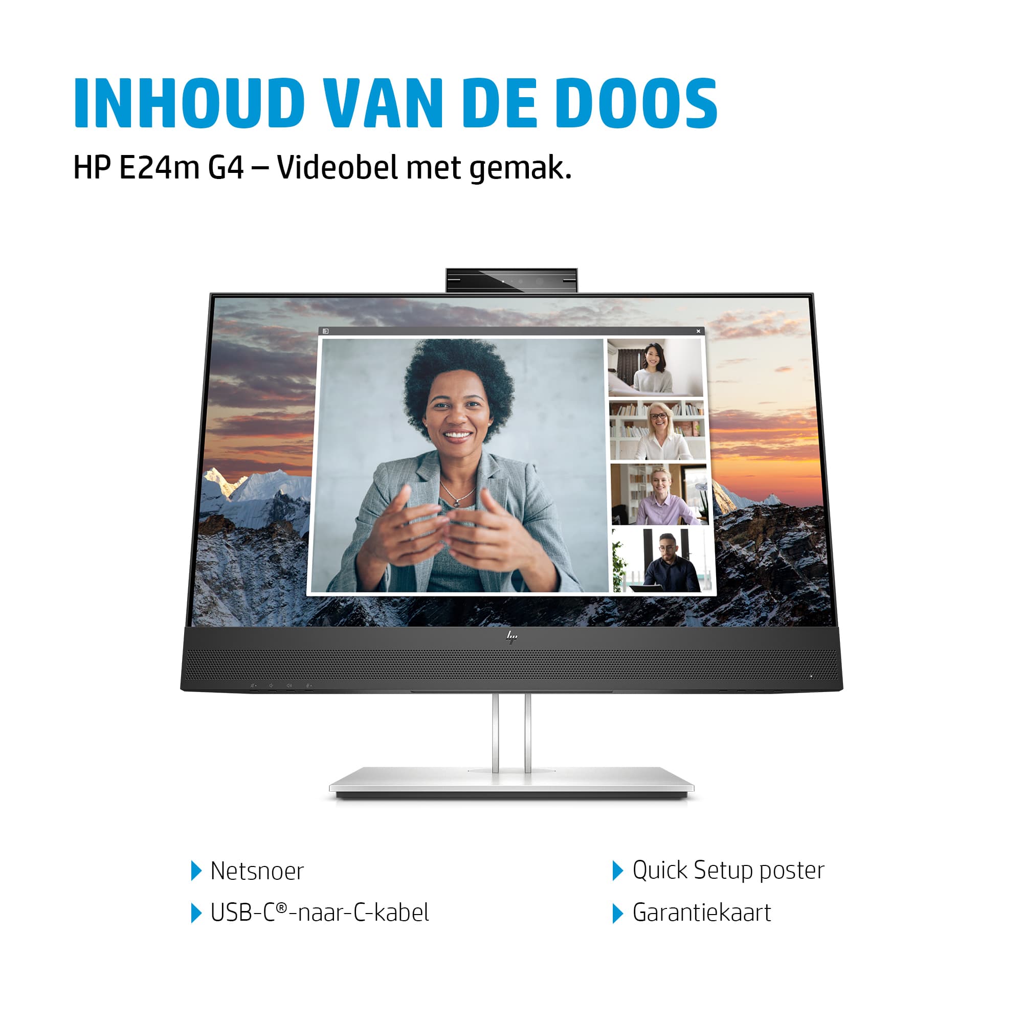E24m G4 FHD USB-C Conferencing - 24 inch - Full HD IPS LED Monitor - 1920x1080 - Pivot / HAS / RJ45 / USB-C / Webcam — foto 10 van 13