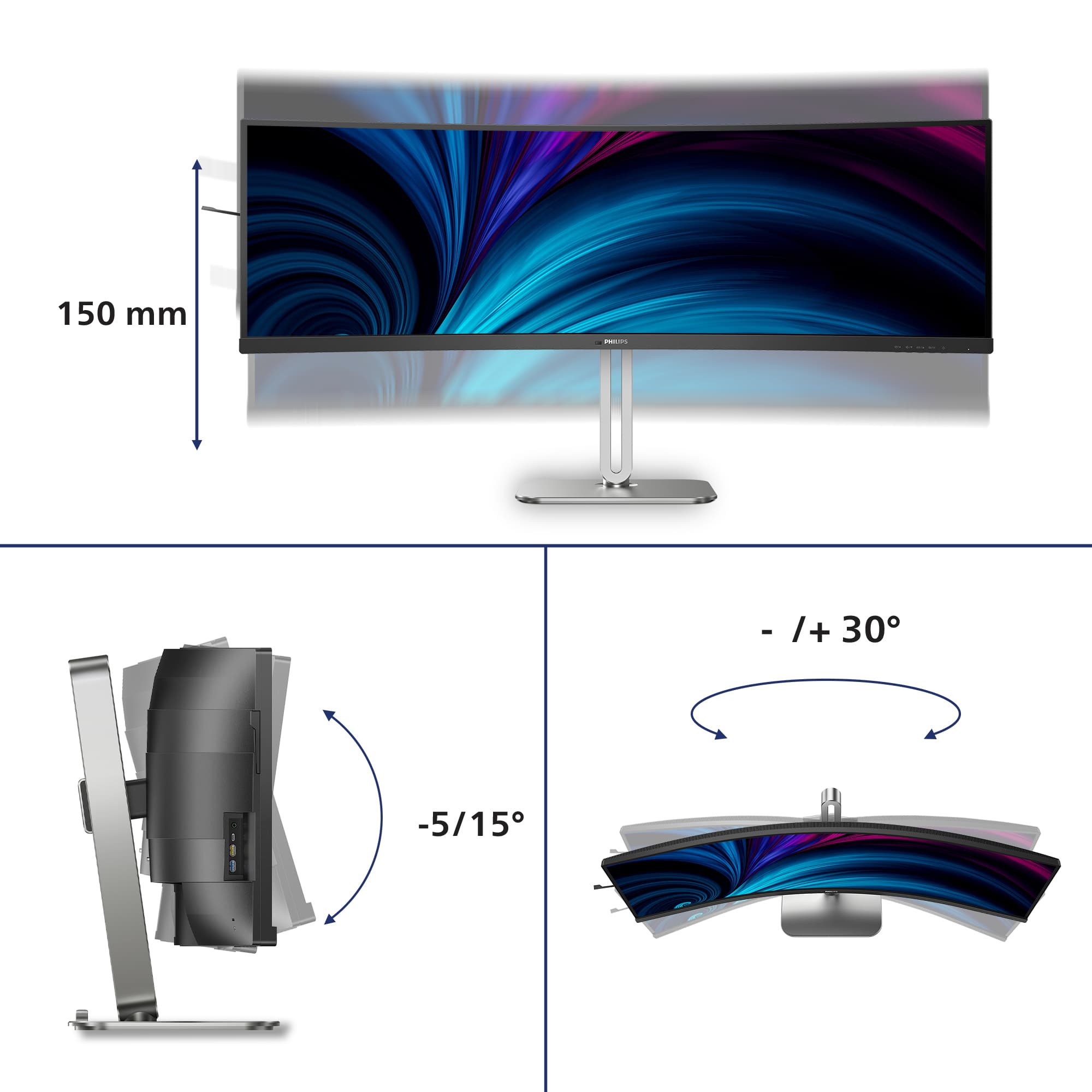 Philips 5000 Series 49B2U5900CH/00 49-inch Curved Dual Quad HD VA LED Monitor — photo 3 of 16