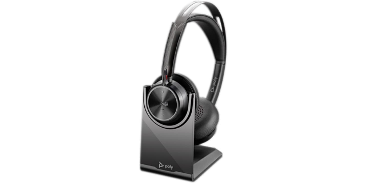 Poly Voyager Focus 2 Microsoft Teams Certified USB-C-C Headset + USB-C/A Adapter + Charging Stand — foto 15 van 15