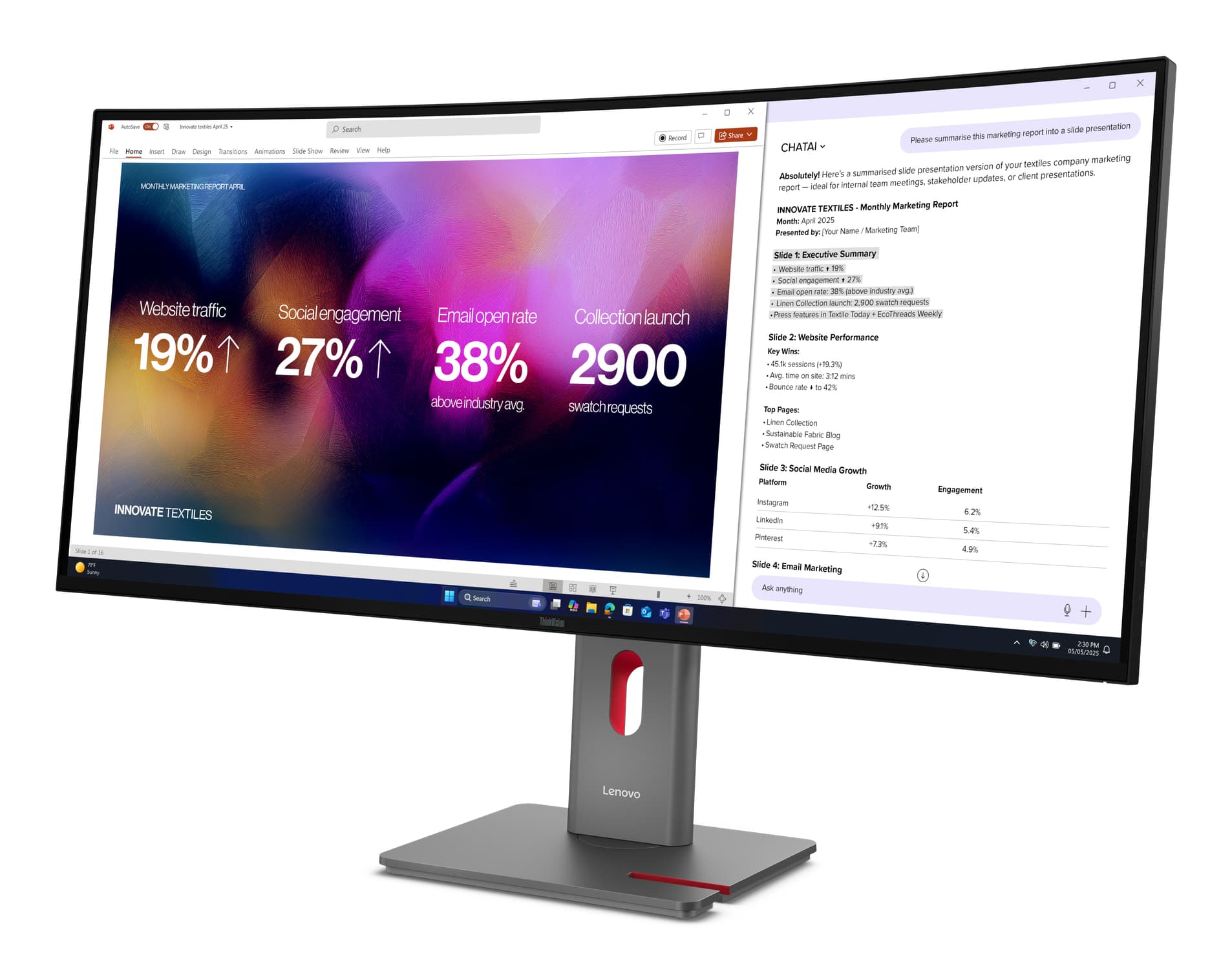 ThinkVision P40WD-40 - 40 inch Curved UltraWide IPS LED Monitor - 5120x2160 — photo 3 of 13