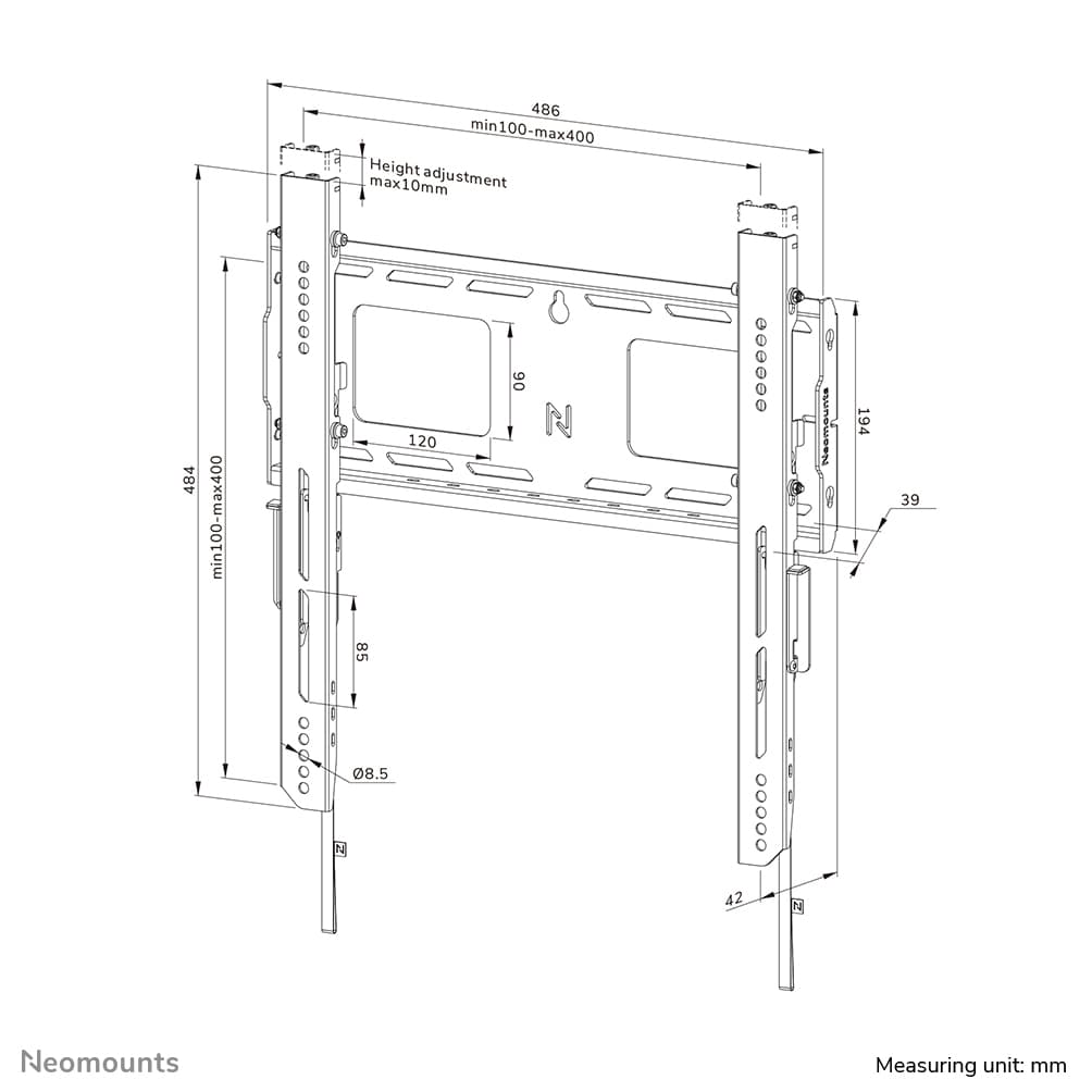Neomounts WL30-750BL14 Heavy Duty Wall Mount — photo 20 of 20