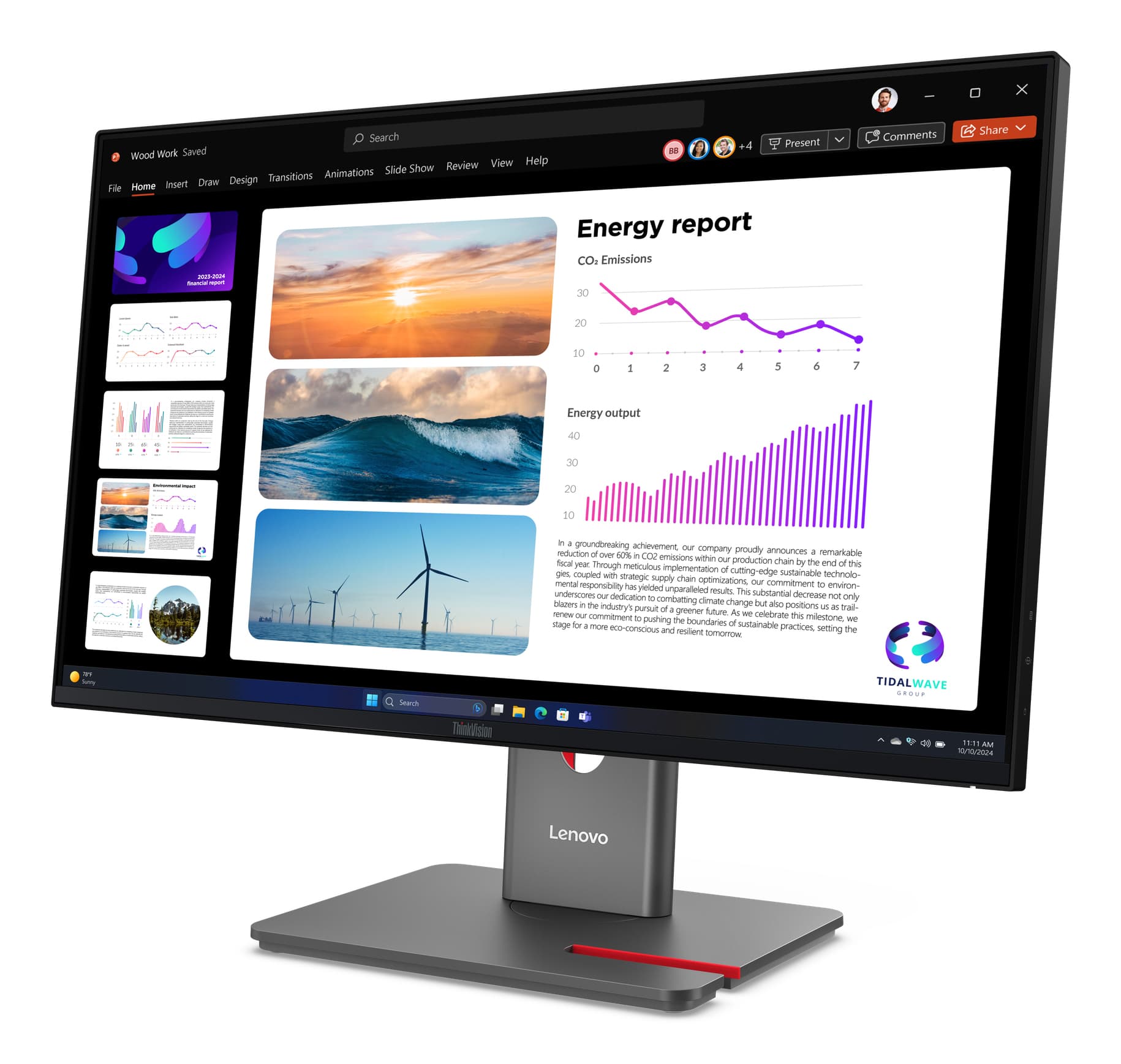 ThinkVision P24Q-40 24" Quad HD Monitor — photo 3 of 14