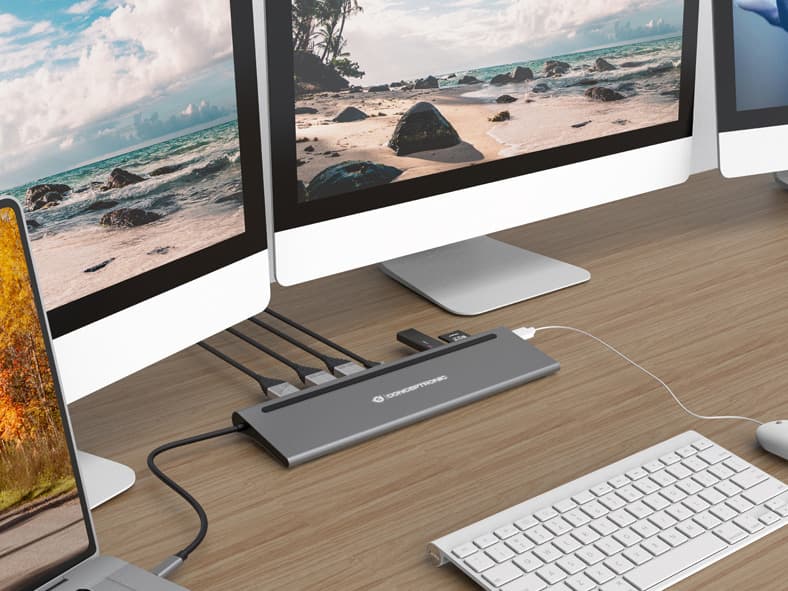 Station d'accueil 12-en-1 USB 3.2 Gen 1 - MST - Affichage 4K triple - 100W USB PD - HDMI x 2 - DisplayPort - GbE LAN - USB-A 3.0 x 2 — photo 8 sur 8