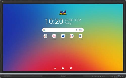 ViewBoard 51 serie touchscreen 65 inch UHD, Android 14 EDLA certified, IR 450 nits, 2x 25W + sub 20W + 8-array mic, 3x USB-C
