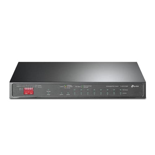 Conmutador de escritorio Gigabit de 10 puertos con 8 puertos PoE+