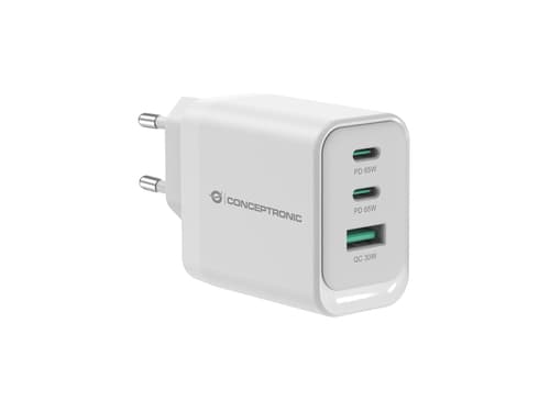 3-Port 65W GaN USB PD Charger
