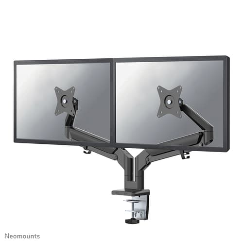 Support pour deux écrans NEOMOUNTS - 17-32 pouces - 1-9 kg/écran - Amortisseur à gaz - 180° - Modèle T-Rex - Noir