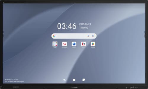 ViewBoard 63 serie touchscreen 75 inch UHD - Android 15.0 - PCAP 500 nits - USB-C - DP