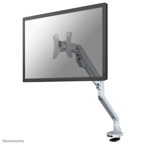 Single Monitor Arm - 10-32" - 2-8 kg - Gas Spring - Topfix - Silver