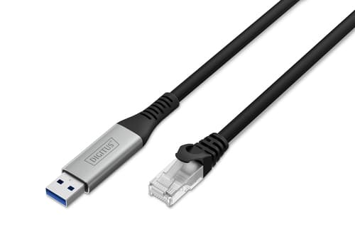 DIGITUS CAT 6A S/FTP Cable USB-A to RJ45 1 Gbit/s 2m