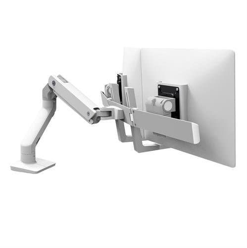 HX Desk Dual Monitor Arm - Two Monitor Mount - Max. 32 inch screen - White