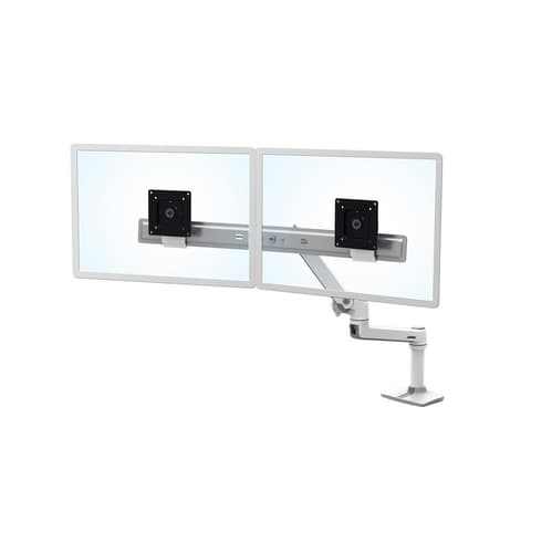 LX Desk Dual Direct Arm - Two Monitor Mounting Kit - Max. 25 inch screen - White