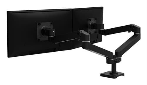 LX Pro Dual Side-by-Side Arm - Two Monitor Mount - Max. 27 inch screen - Black