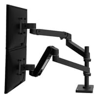 LX Pro Dual Stacking Arm - Two Monitor Mount - Max. 27 inch screen - Black