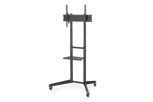 37-70 Zoll Rollen-Fußgestell - 50 kg Tragkraft - VESA 100x100 bis 600x400 - Schwarz