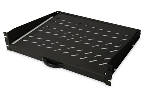 2U ausklappbares Regal für Schränke mit 450 mm Tiefe