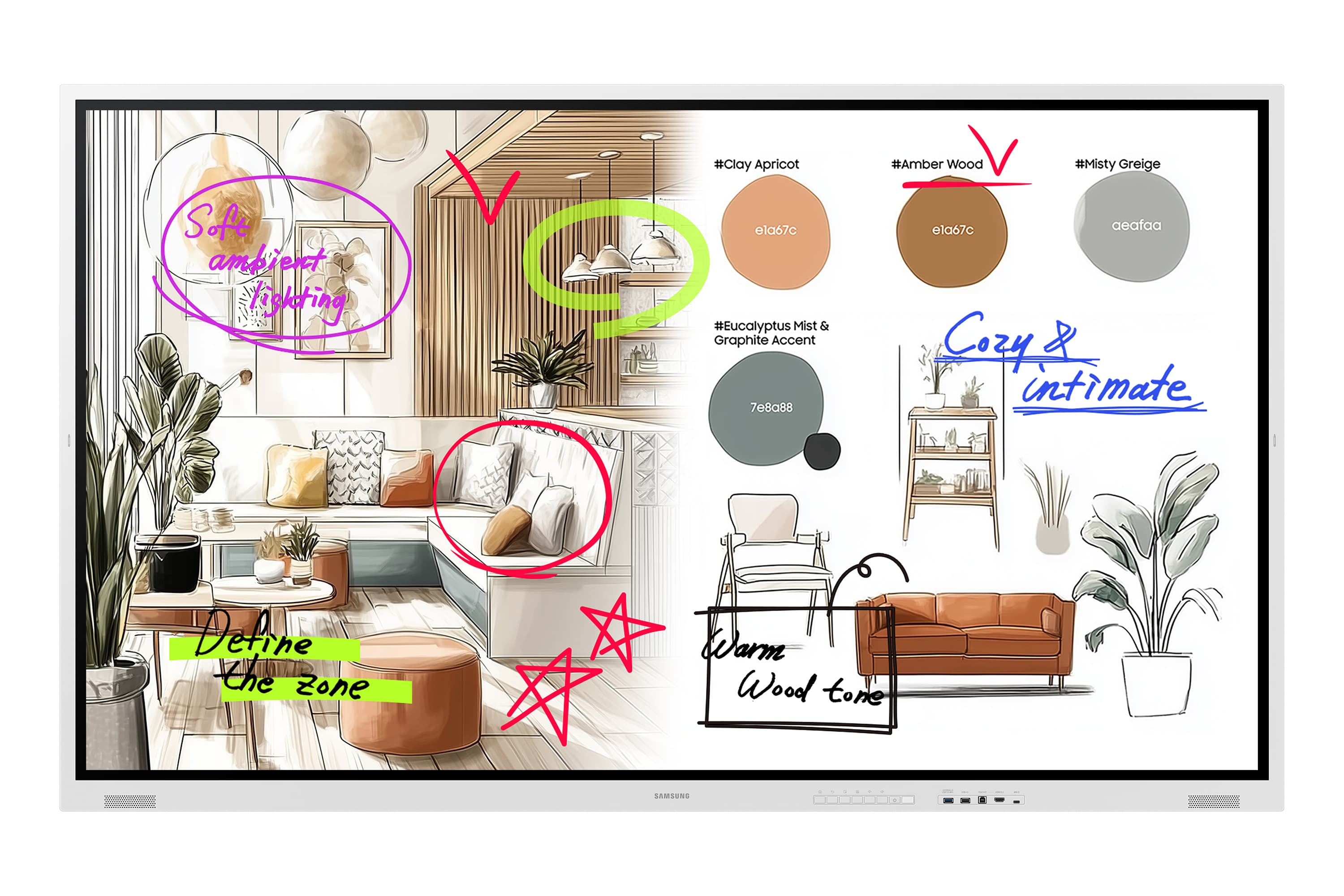 Samsung WMFX Flip Pro 75" 4K Ultra HD Interactive Display