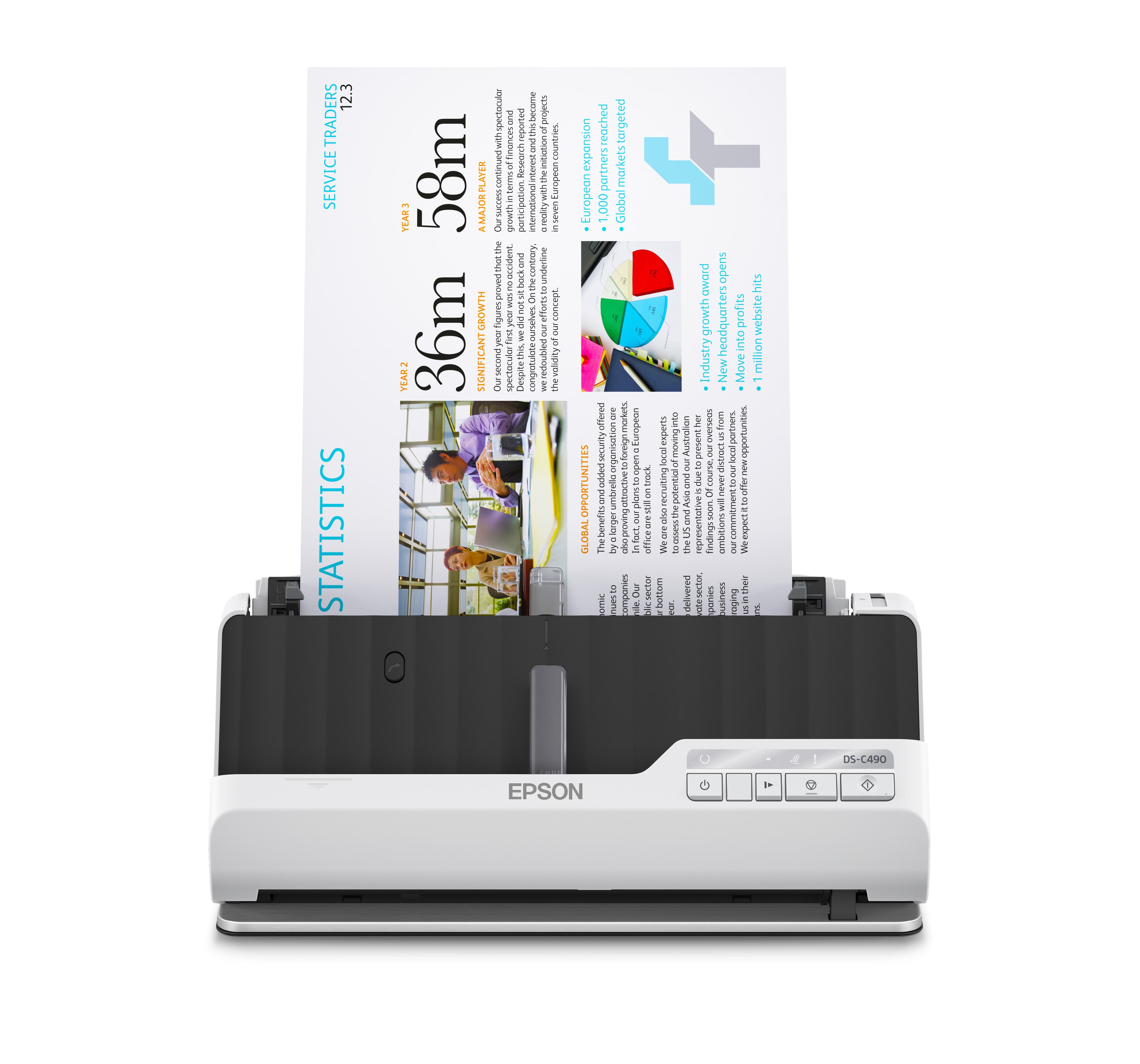 Epson DS-C490 ADF + Sheet-fed Scanner