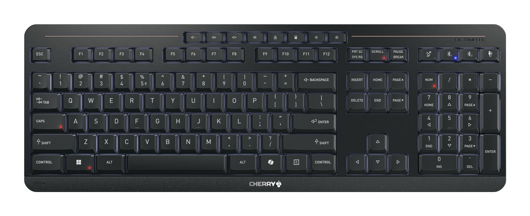 CHERRY STREAM ULTIMATE - Keyboard - Corded - QWERTY - Black
