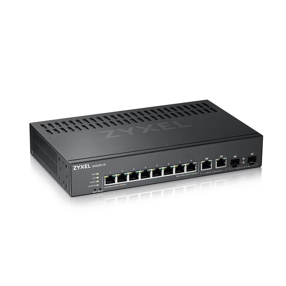 GS2220-10-EU 10-Port L2 GbE Switch with GbE Uplink (1 Year NCC Pro License)