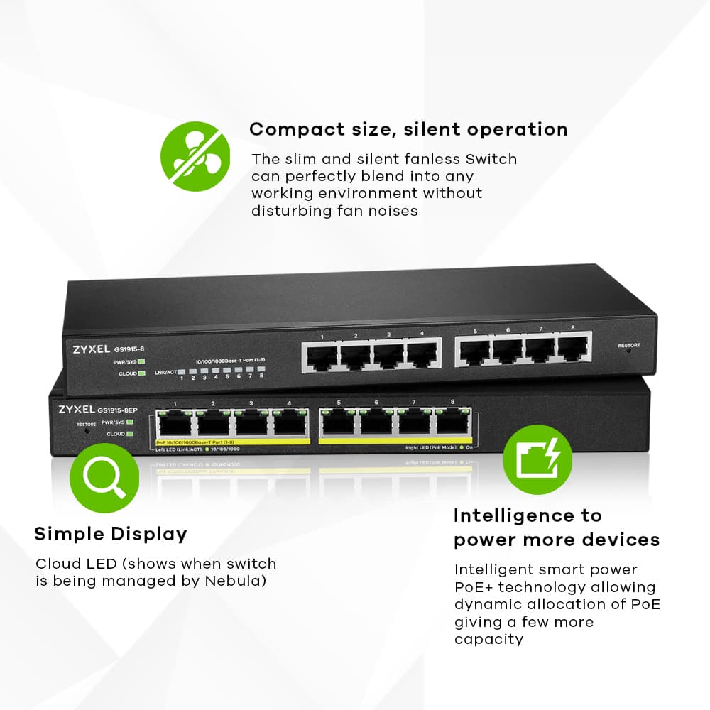 Commutateur Gigabit PoE géré 8 ports