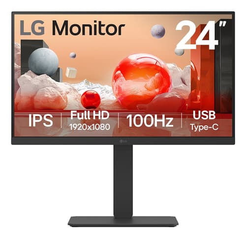 Monitor LED IPS Full HD LG BA750 da 24 pollici - 1920x1080 - Pivot / HAS
