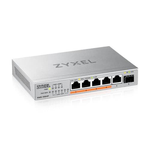 5 Ports MultiGig Unmanaged Desktop Switch - 2,5G + 1 SFP+ - 4 ports - 70W - PoE++