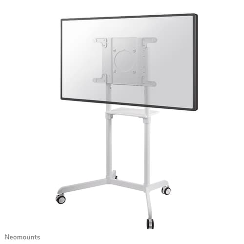 32-70 inch - Mobile Flat Screen Floor Stand (stand+trolley) (height: 160 cm) White